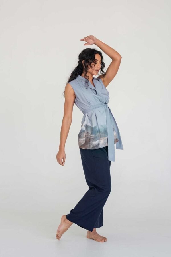 Wrap Vest - Mountain Print